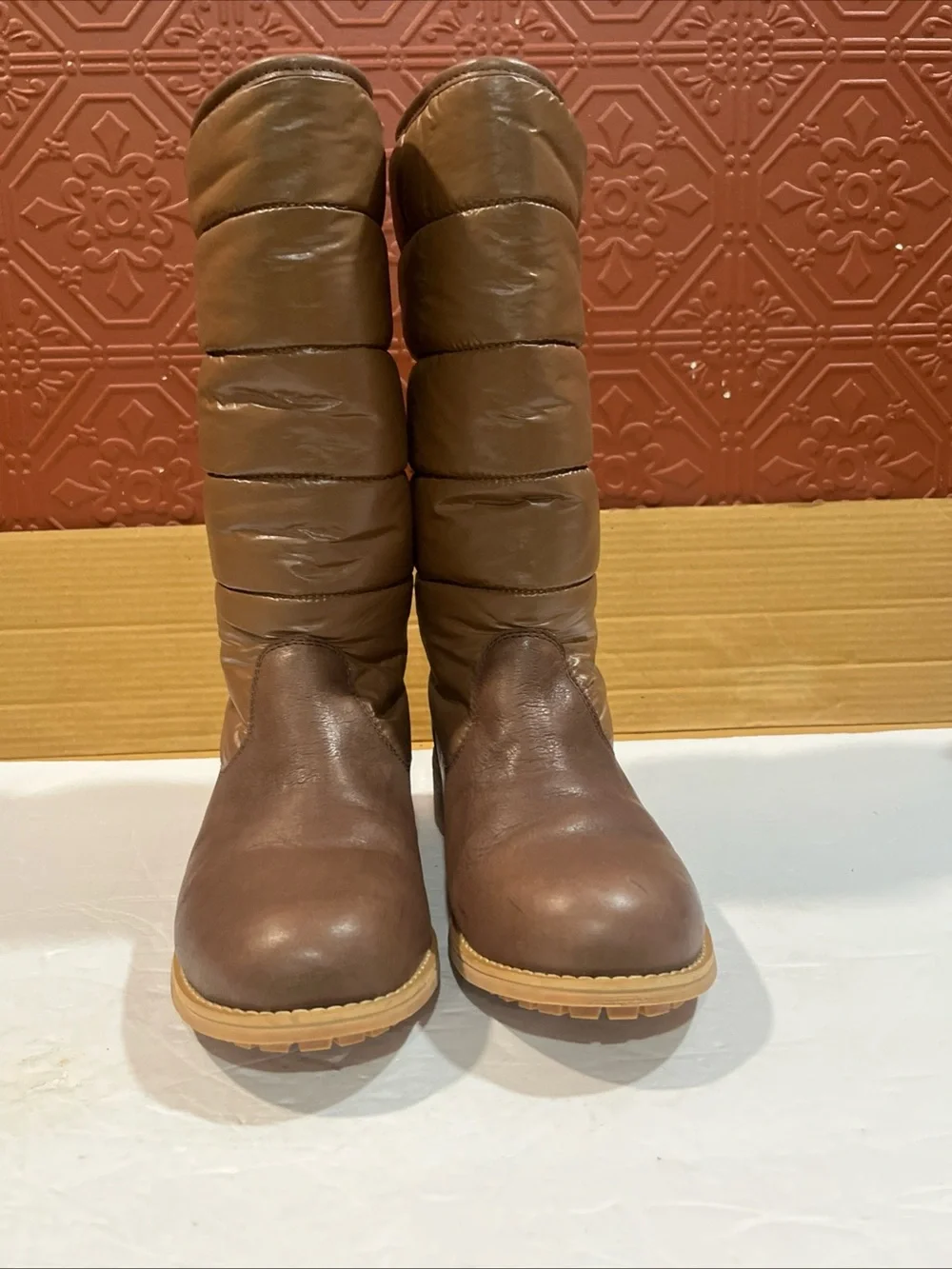 Australia Luxe Collective Brown Quilted Shaft Winter Boots
